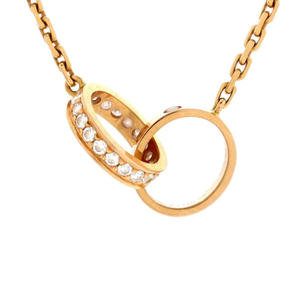 Cartier Love Interlocking Necklace 18K Yellow Gold and Diamonds 1