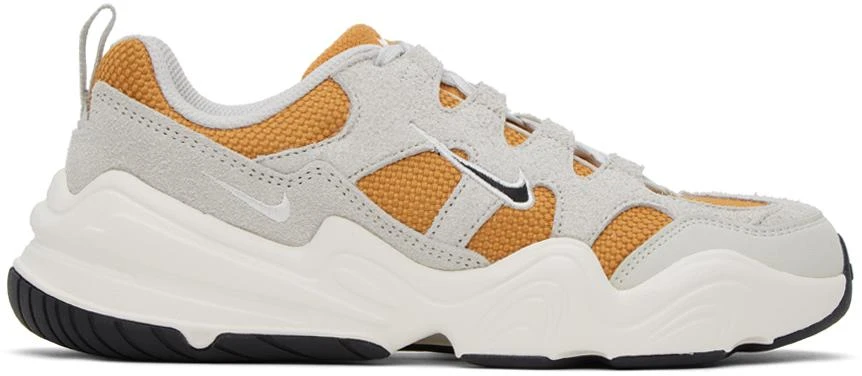 NIKE Gray & Orange Tech Hera Sneakers 1