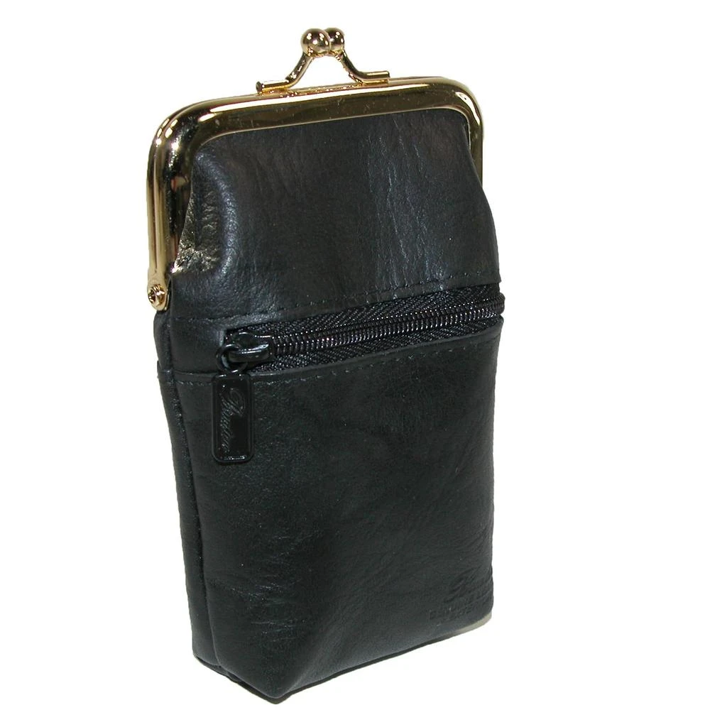 Buxton Women's Leather Framed Cigarette Case Wallet with Floral Emboss 3