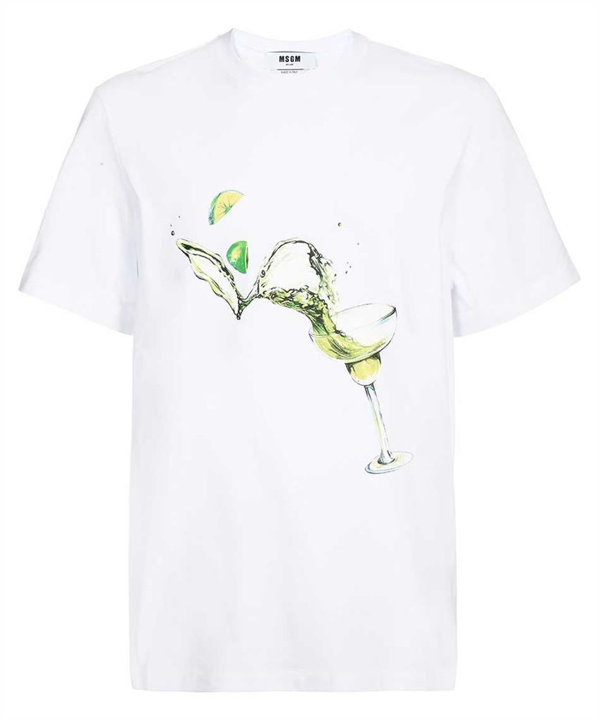MSGM｜SHORT-SLEEVED ROUND NECK T-SHIRTS (3440MM520 23700 MSGM｜SHORT-SLEEVED ROUND NECK T-SHIRTS (3440MM520 23700
