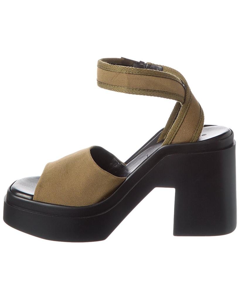 Clergerie Noet Canvas & Leather Platform Sandal