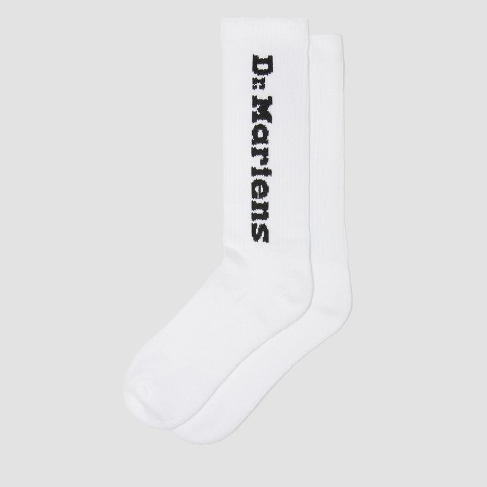 undefined DR. MARTENS VERTICAL LOGO SOCKS - WHITE