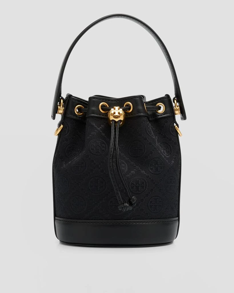 Tory Burch T Monogram Mini Canvas Bucket Bag