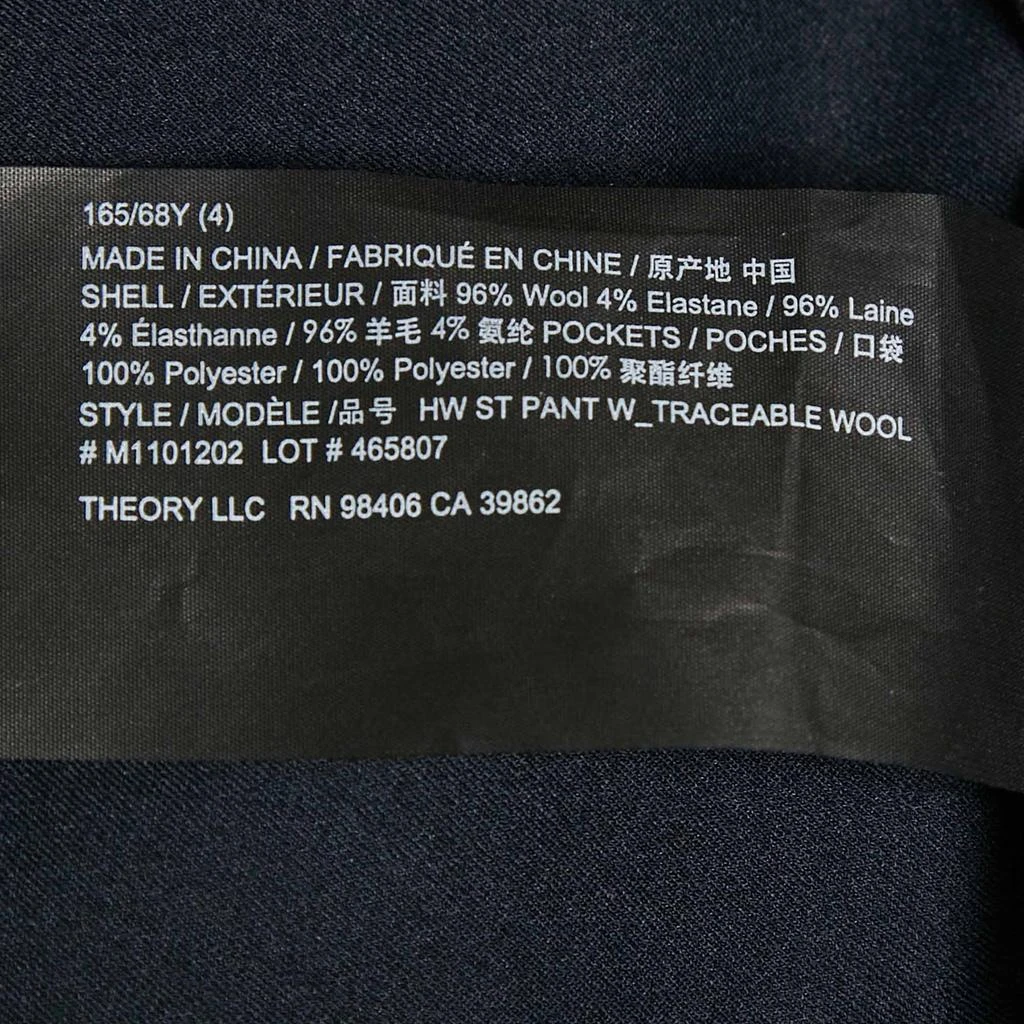Theory Theory Pink Wool Straight Leg Trousers S 5