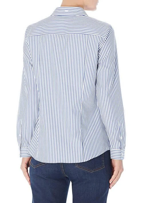 JONES NEW YORK New York Womens Easy Care Stripe Y Neck Shirt 2
