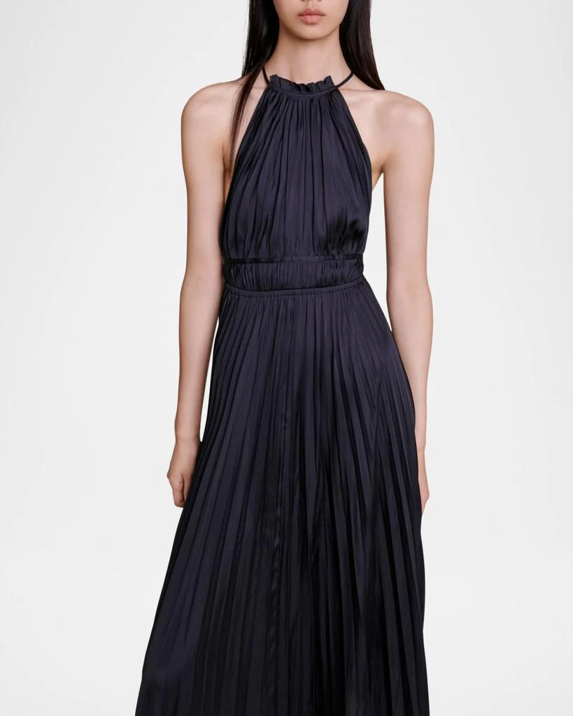 Maje Revilly Pleated Maxi Dress 4