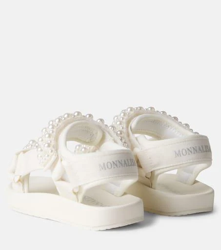 MONNALISA Faux pearl-embellished sandals 2