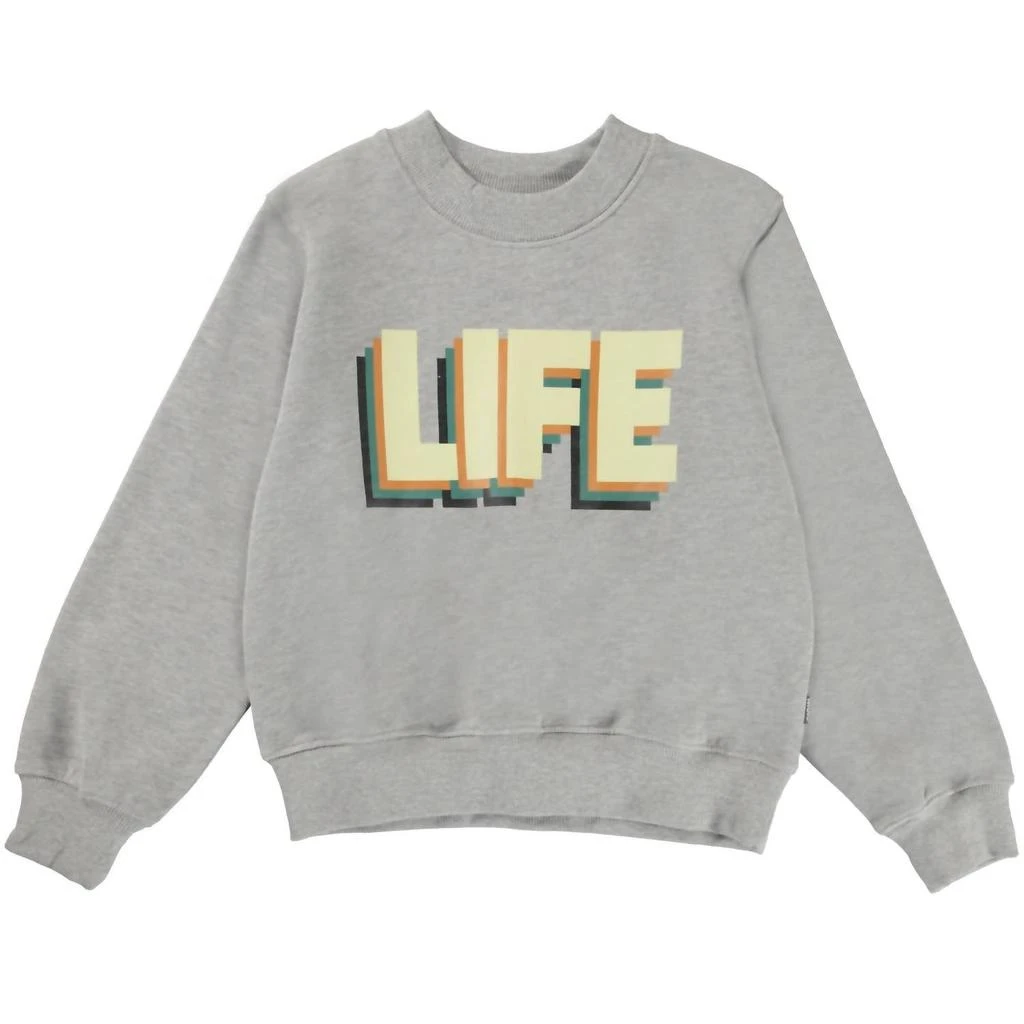 MOLO Marge Life Sweatshirt In Grey Melange 2
