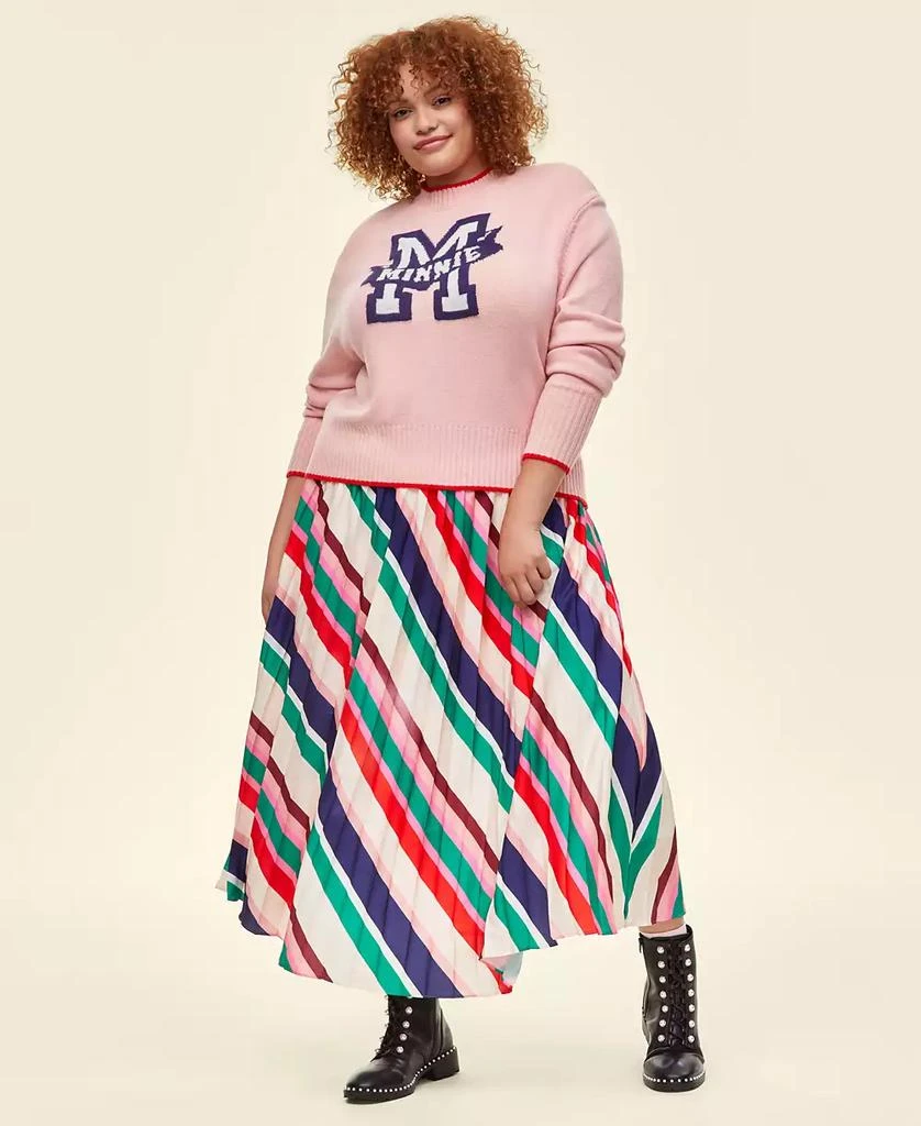 Disney | Macy's Plus Size Minnie Majorette Pleated Midi Skirt, Created for Macy's 1
