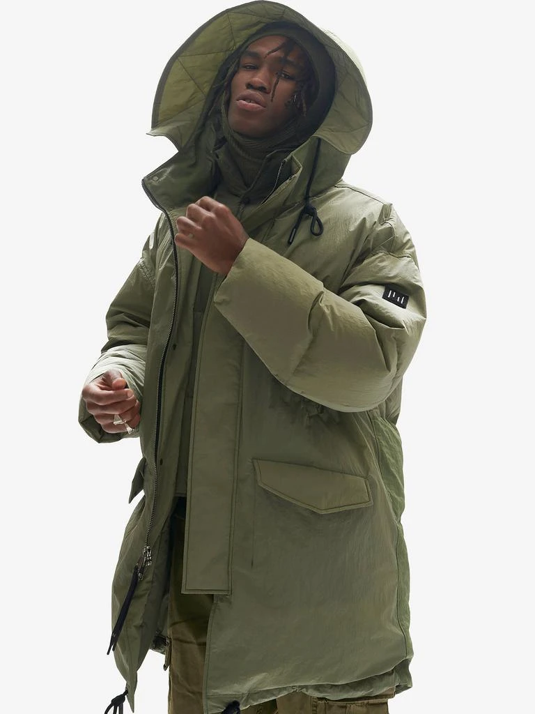 Holden M Long Down Puffer - Stone Green 5