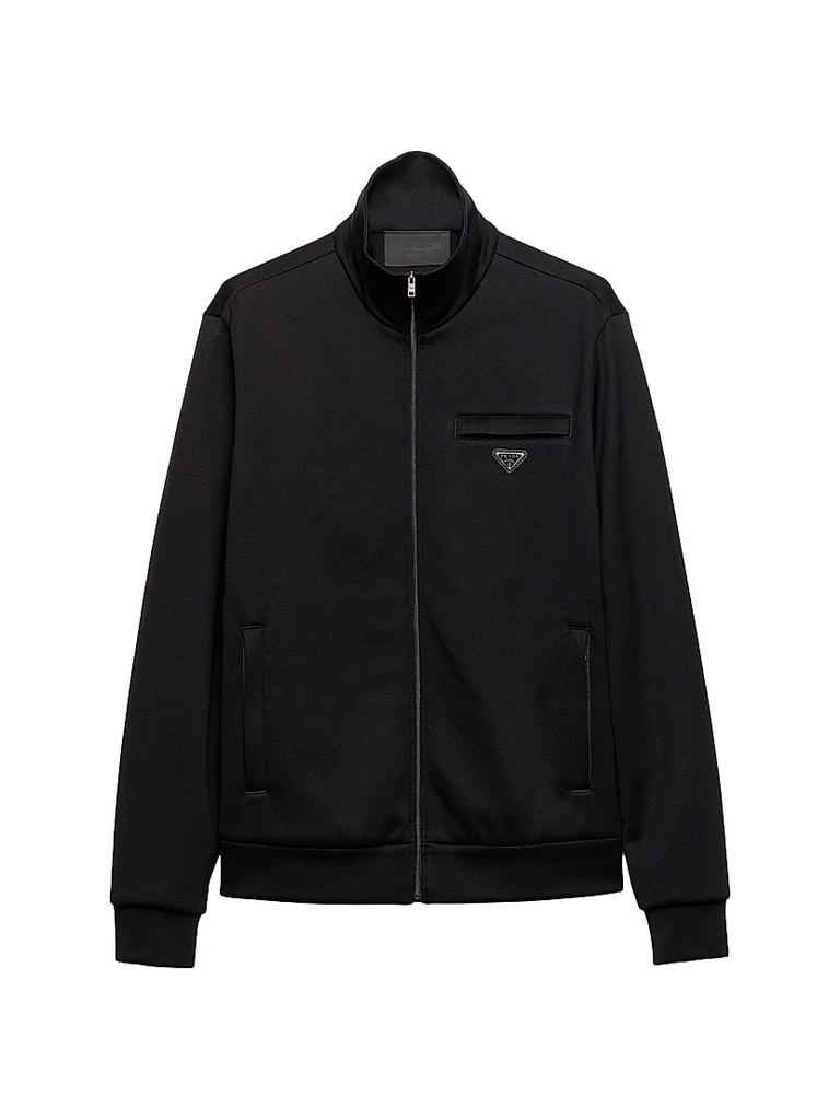 ジャケット・アウター 1998aw prada half zip wool blouson M Prada Asymmetric Navy Half Zip Wool Jacket FW 1998 - S/M