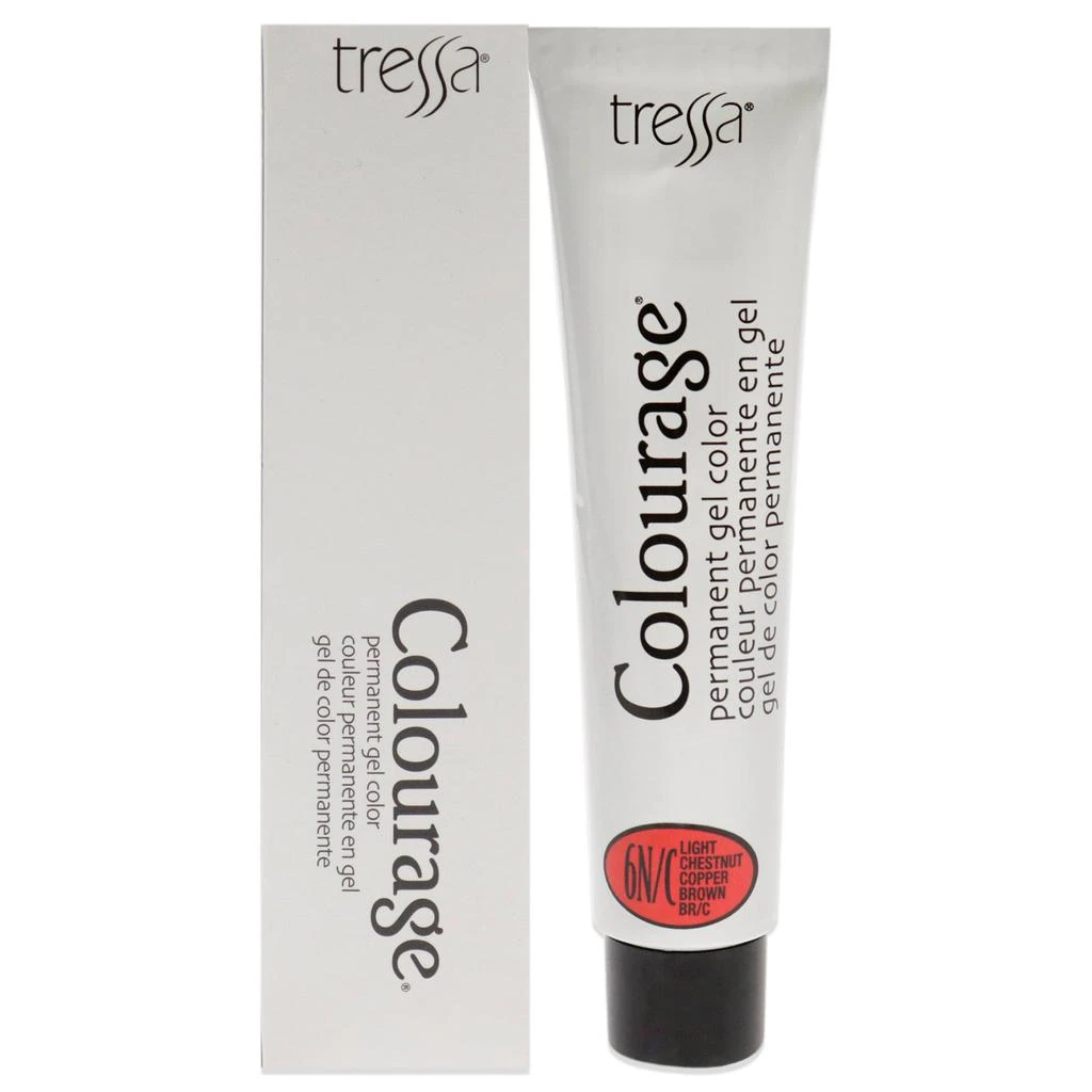 Tressa Colourage Permanent Gel Color - 6NC Light Chestnut Copper Brown by for Unisex - 2 oz Hair Color