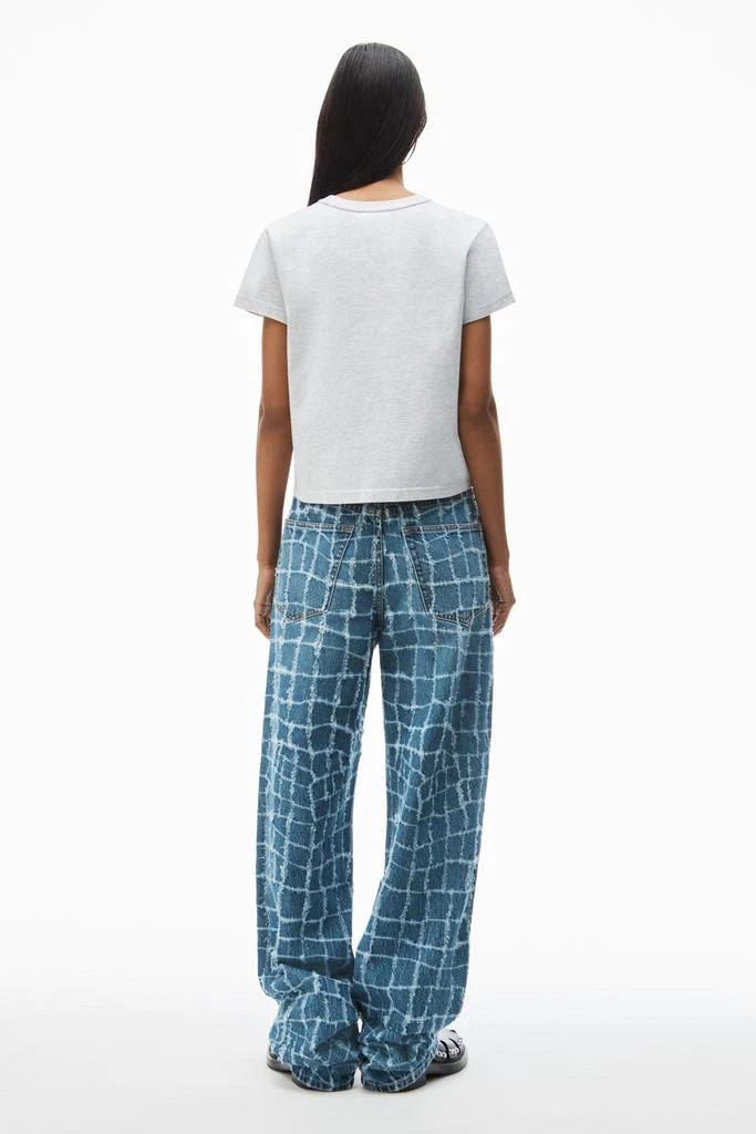 Alexander Wang puff logo shrunken tee in cotton jersey 4