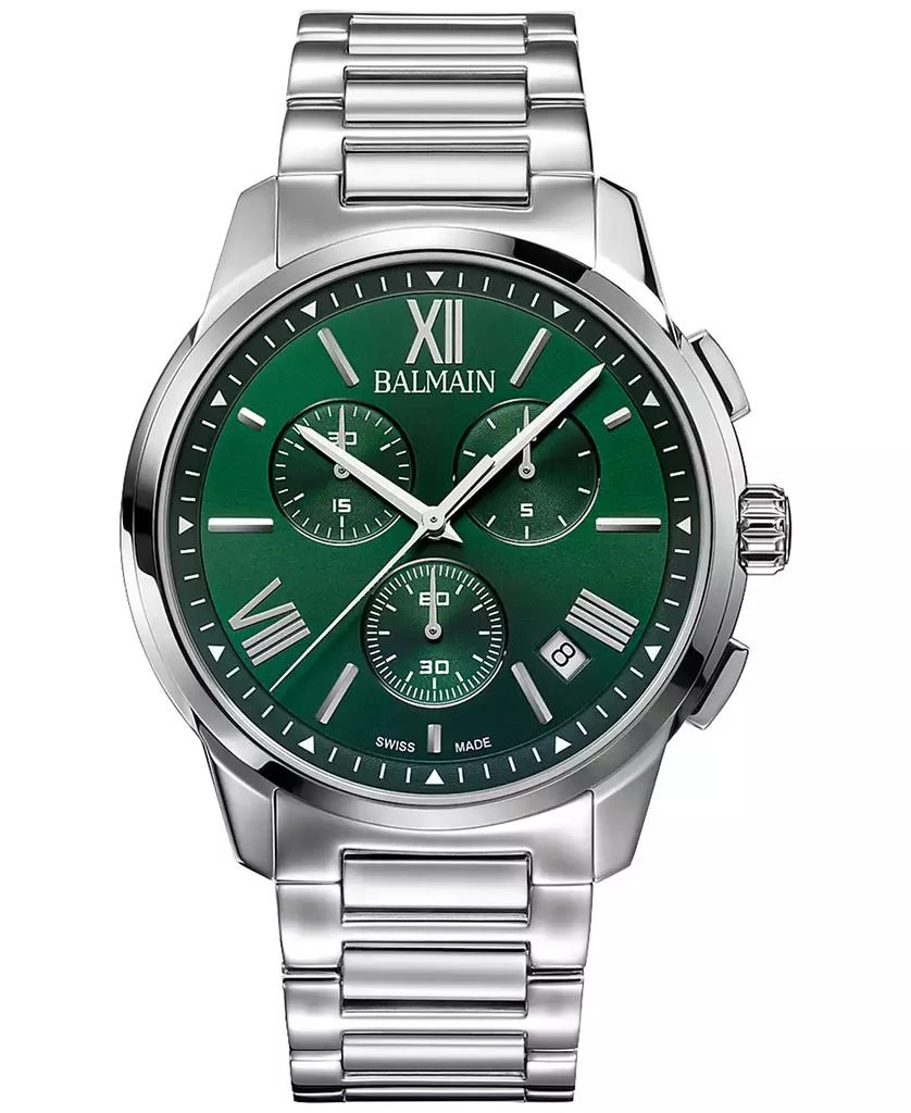 Balmain Men's Swiss Chronograph Madrigal Stainless Steel Bracelet Watch 42mm 1