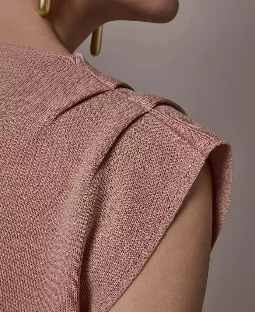 Donna Karan Women
s Asymmetric Mock Neck Sweater 4