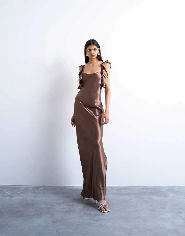 topshop brown satin dress MACIE BEAN GIRL'S PRICKLED PINK BOOTS