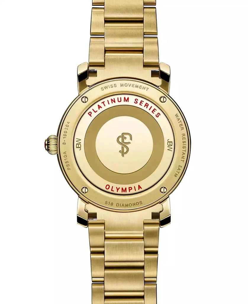 Jbw Women's Olympia Platinum Series Diamond (2 1/2 ct. t.w.) 18K Gold-Plated Stainless Steel Watch, 38Mm 5