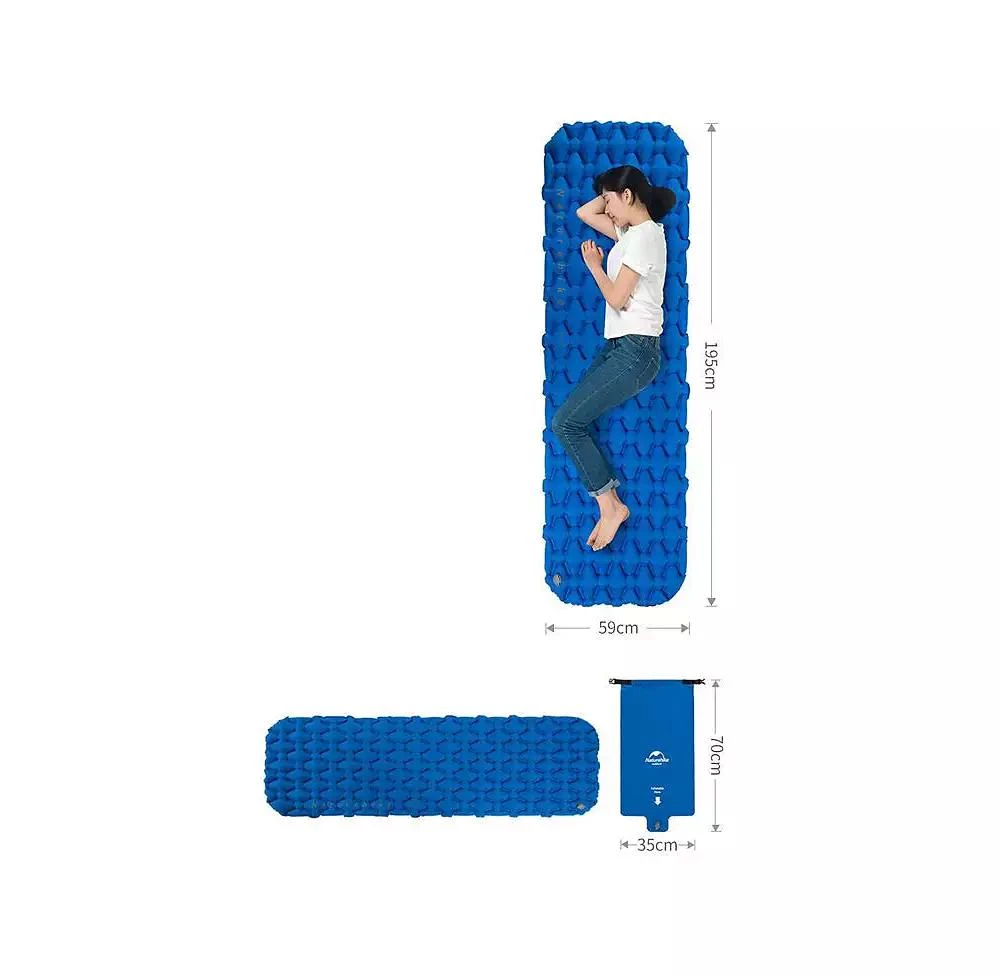 Naturehike Inflatable Camping Sleeping Pad, Ultralight Durable 2.55" Thickness Camping Mattress, Compact Air Mat for Hiking, Traveling, Backpacking&Outdoor 8
