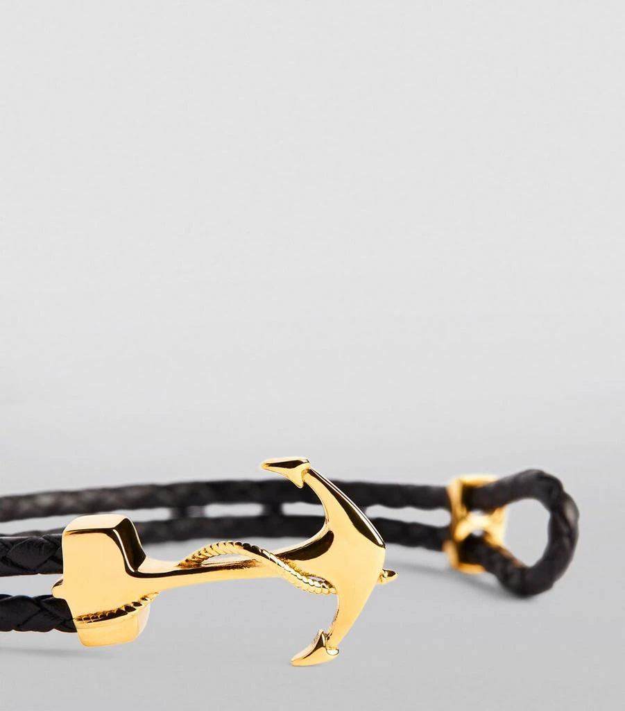 Nialaya Leather Anchor Bracelet 3