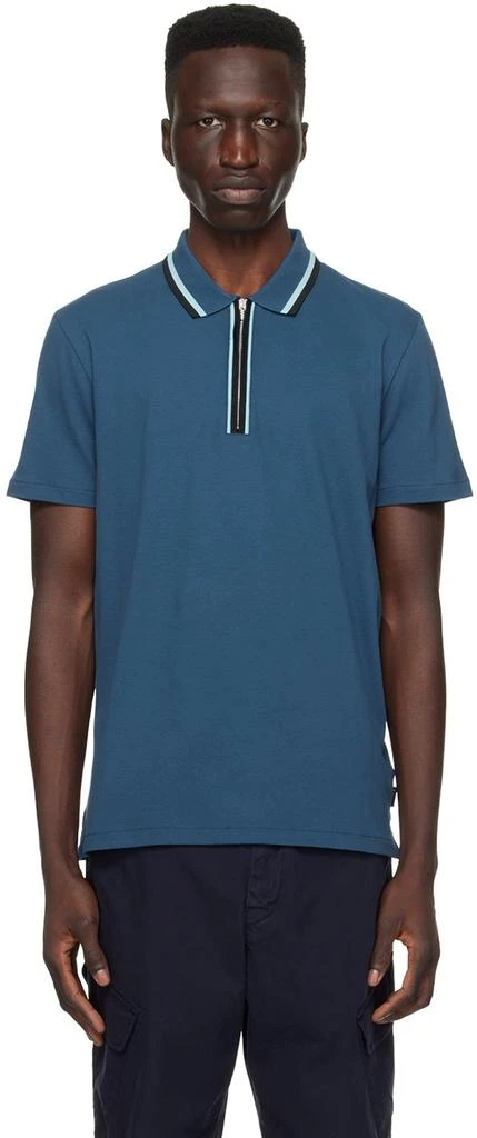Paul Smith Blue Zip Polo 1