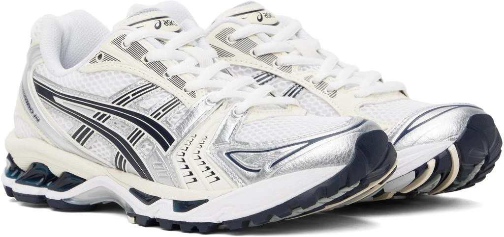 Asics White & Black GEL-KAYANO 14 Sneakers 4