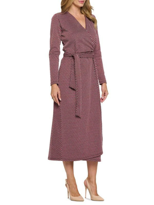 Renee C. Print Wrap Midi Dress 3