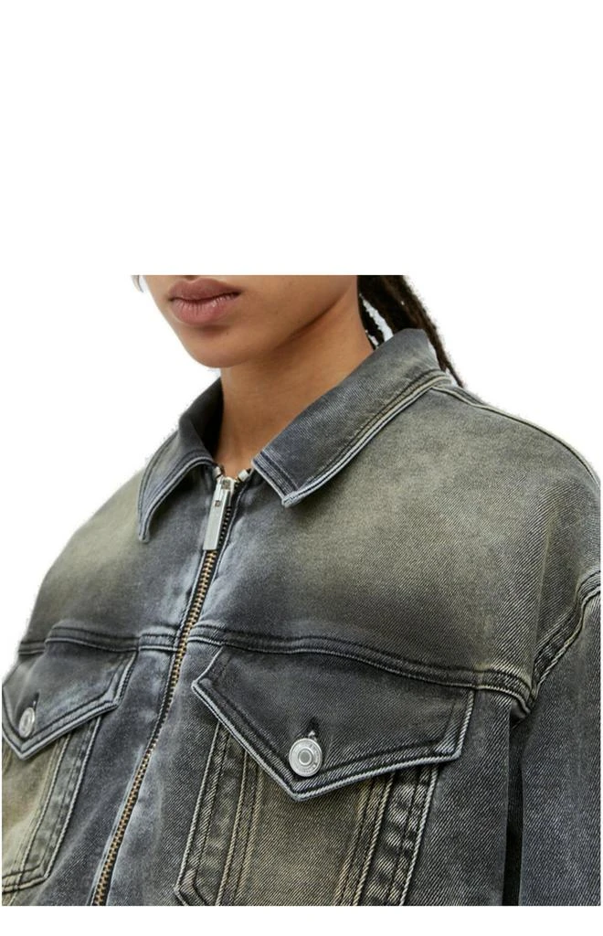 BLUMARINE Blumarine Washed Denim Zipped Jacket 4