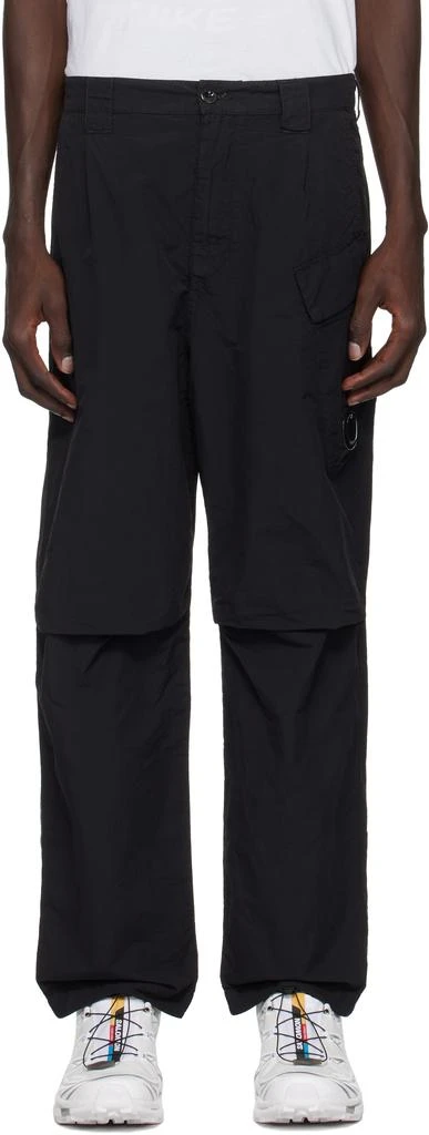 C.P. Company Black Flatt Nylon Loose Utility Cargo Pants IT-46 