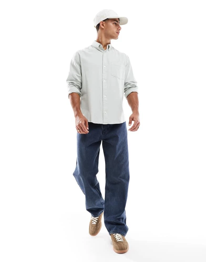 ASOS ASOS DESIGN oxford regular shirt in sage green 2