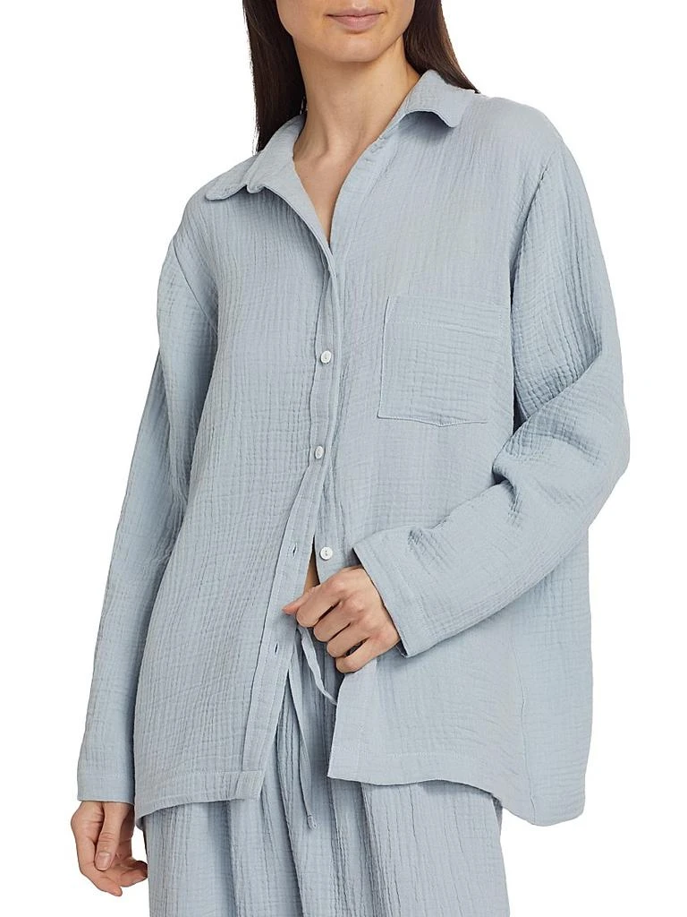 Pour Les Femmes Angel Cotton Gauze Long 2-Piece Pajama Set 6
