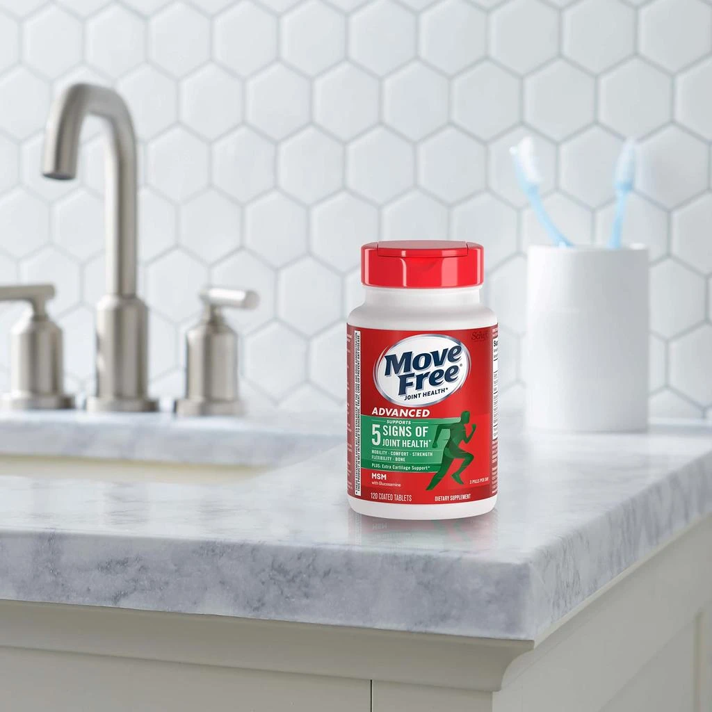 Move Free Move Free Advanced Glucosamine Chondroitin MSM Joint Support Supplement, Supports Mobility Comfort Strength Flexibility 
Bone - 120 Count (Pack of 3) 10