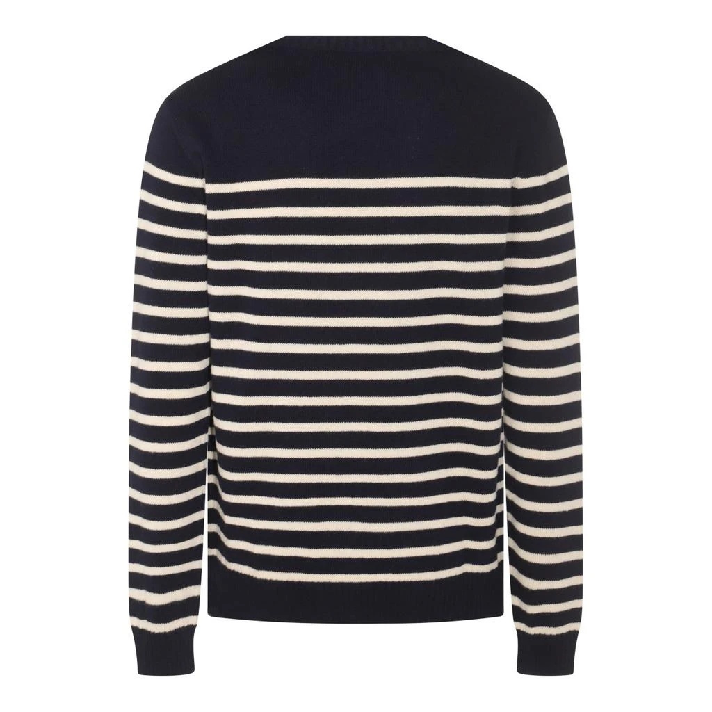 Valentino Valentino Striped Logo Detailed Crewneck Jumper 2