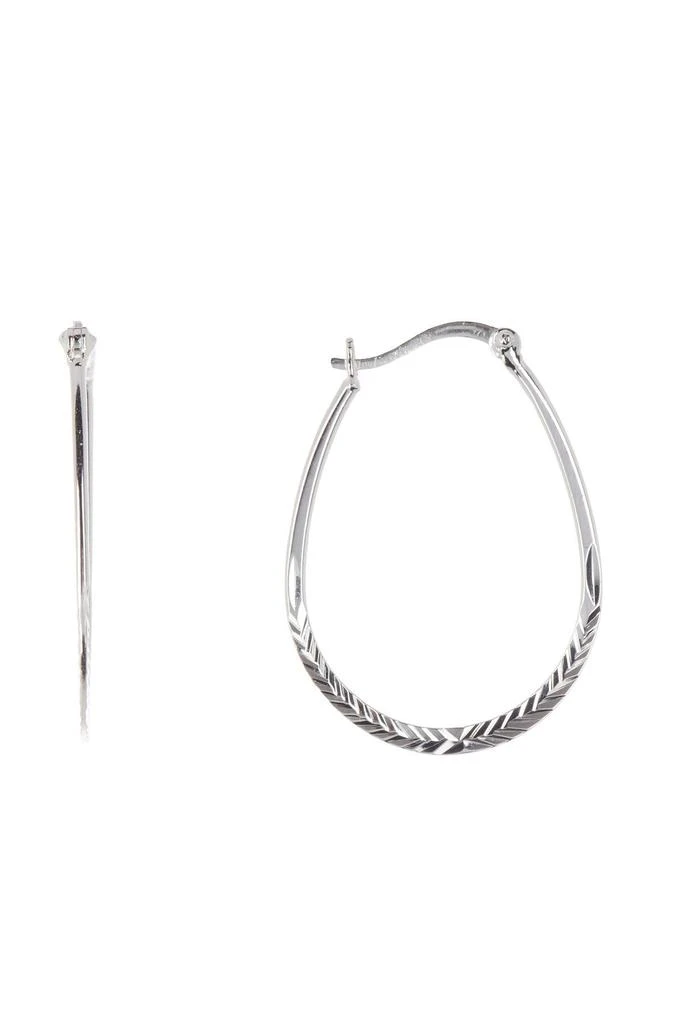 Argento Vivo Sterling Silver Horseshoe Hoop Earrings 1