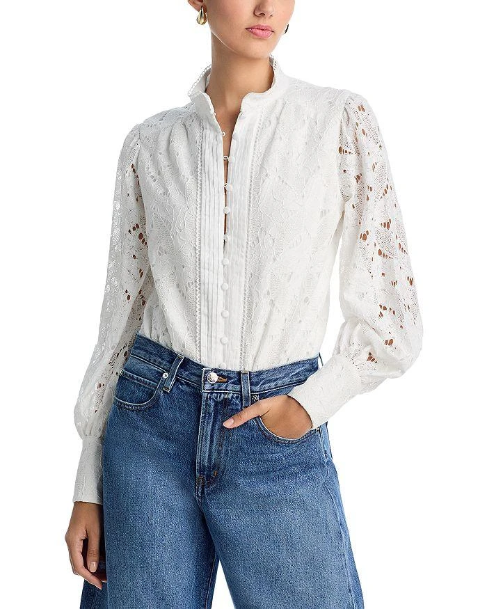 carolina herrera lace dress CAROLINA HERRERA Lace Ruffle Gown main image 0