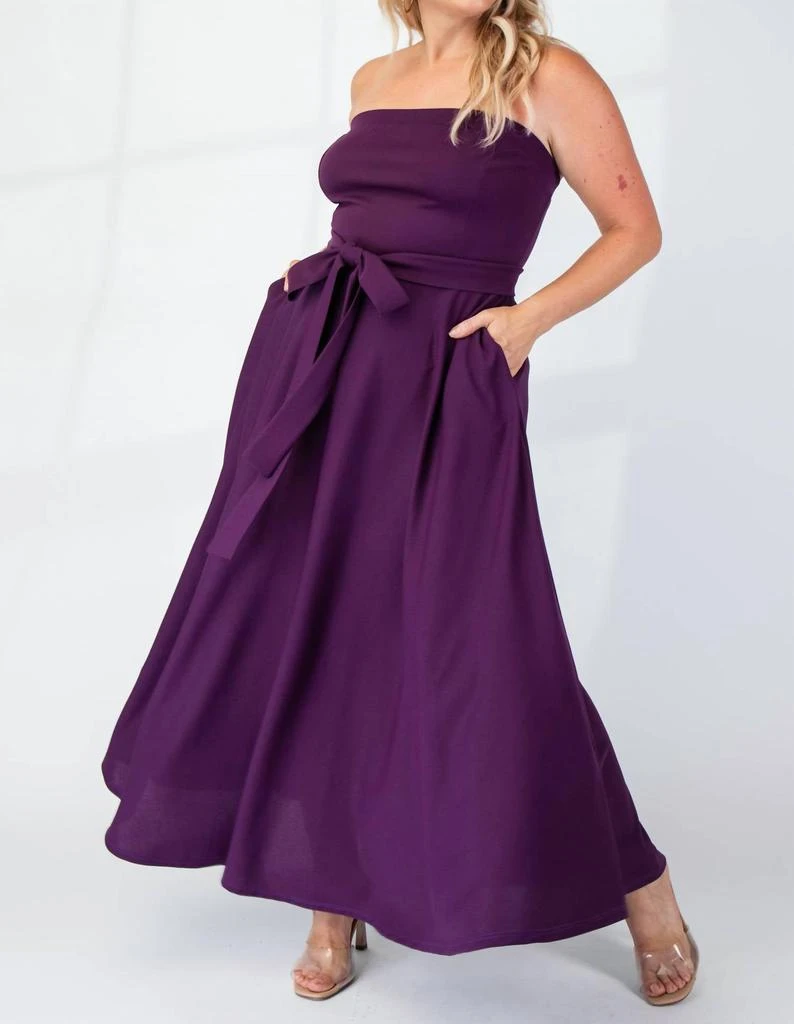 The Curve La - Plus Size Knit Tube Maxi Dress With Self Belt  On Sale Now  with Up to 46% Off | Discover Exclusive Deals & Savings at BeyondStyle   Authentic