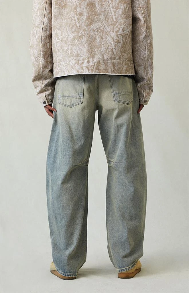 PacSun Mason Baggy Barrel Jeans Medium Indigo Tinted 4