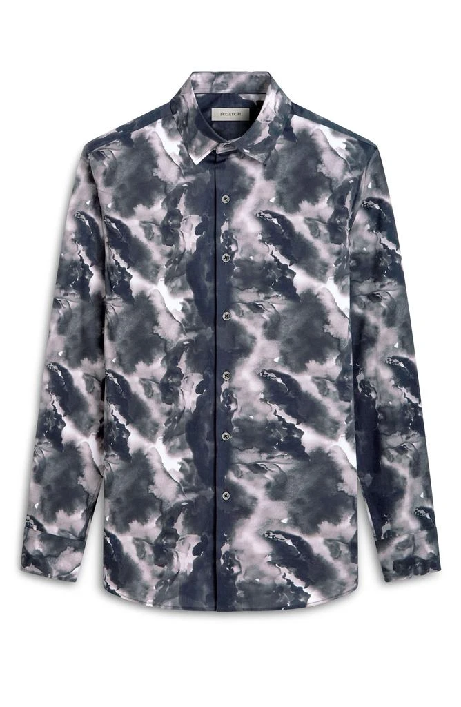 BUGATCHI Julian Shaped Fit Stretch Print Button-Up Shirt 5
