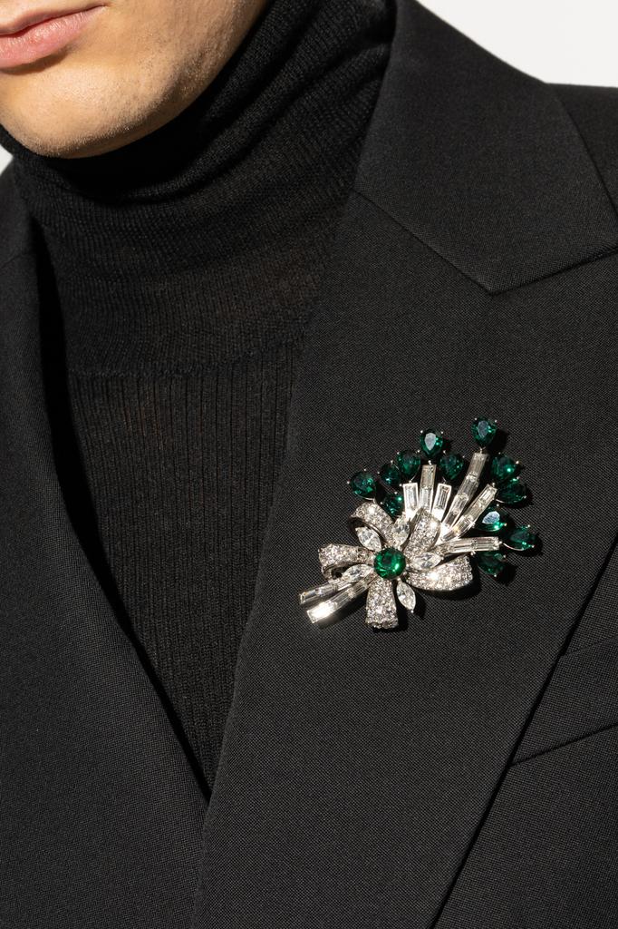 Dolce 
Gabbana Brooch with sparkling crystals