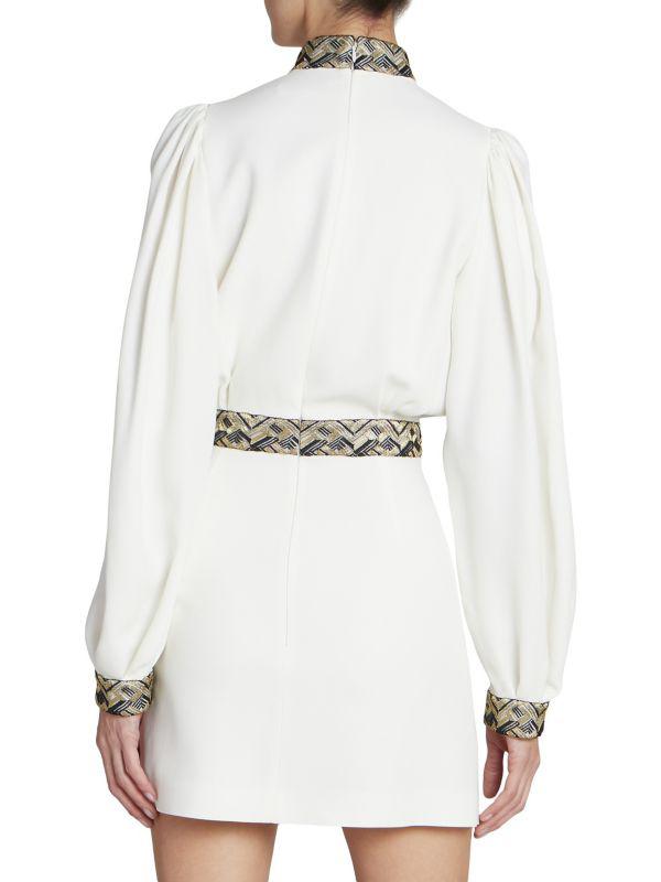 Andrew Gn Metallic Embroidered Minidress