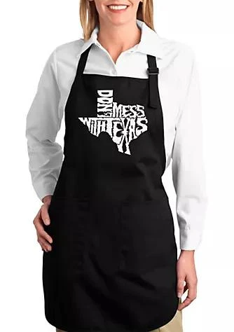 LA Pop Art Full Length Word Art Apron - Don’t Mess With Texas