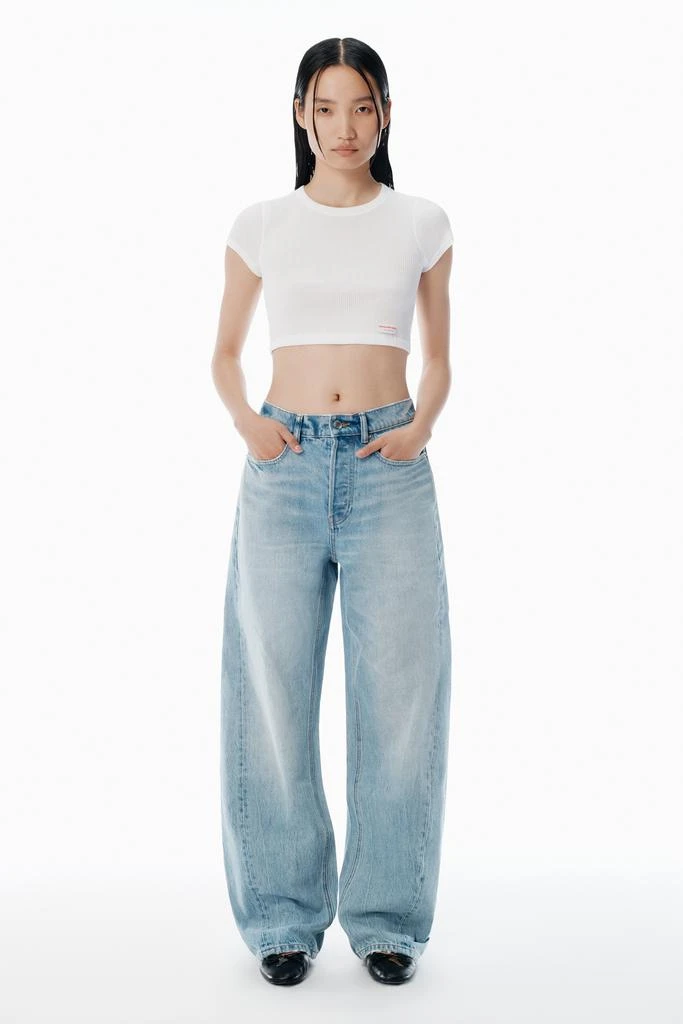 Alexander Wang float bleach blue mid-rise jeans 7