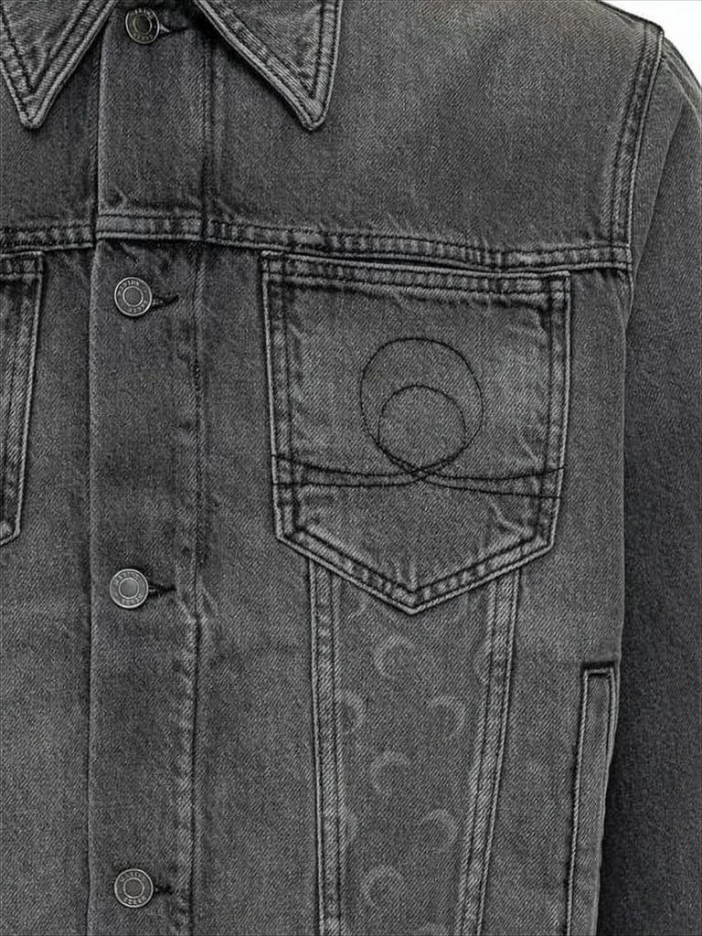 MARINE SERRE Washed Black Denim Jacket 4
