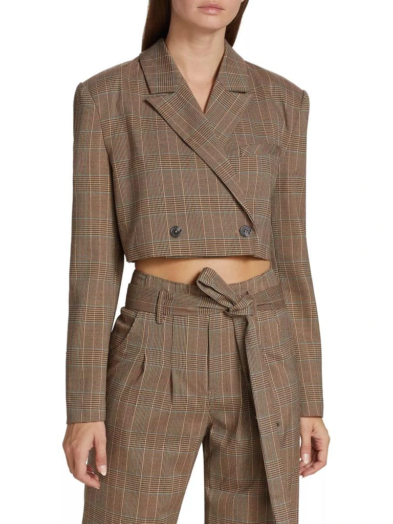 the westside Liv Houndstooth Cropped Blazer 3