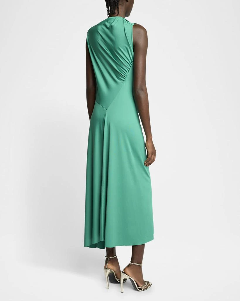 Victoria Beckham Twisted Knot Asymmetric Drape Midi Dress 3