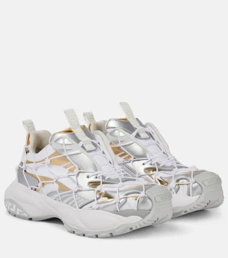 Versace Mercury leather-trimmed sneakers 1