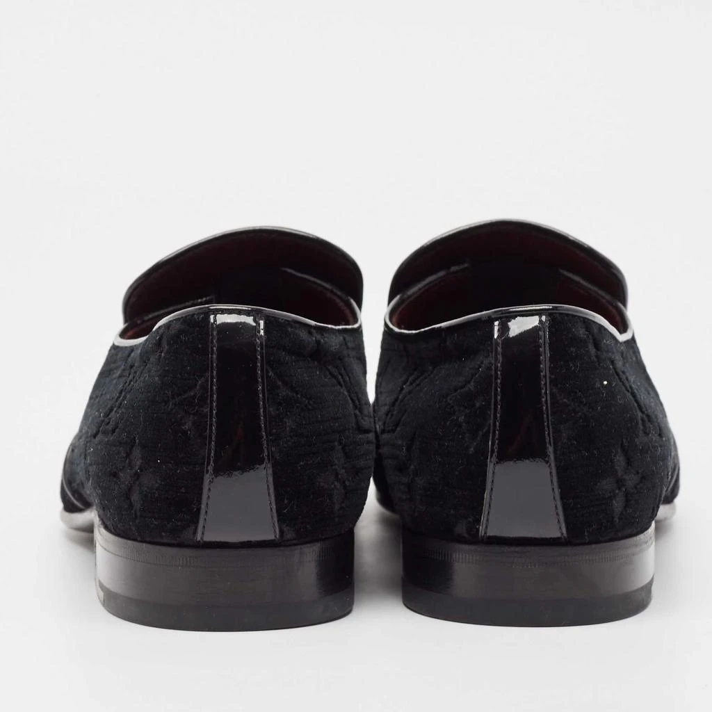 Louis Vuitton Louis Vuitton Black Velvet Slip On Loafers Size 40 5