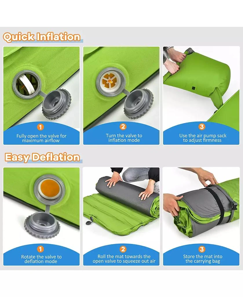 Costway Folding Sleeping Pad, Self Inflating Camping Mattress 5