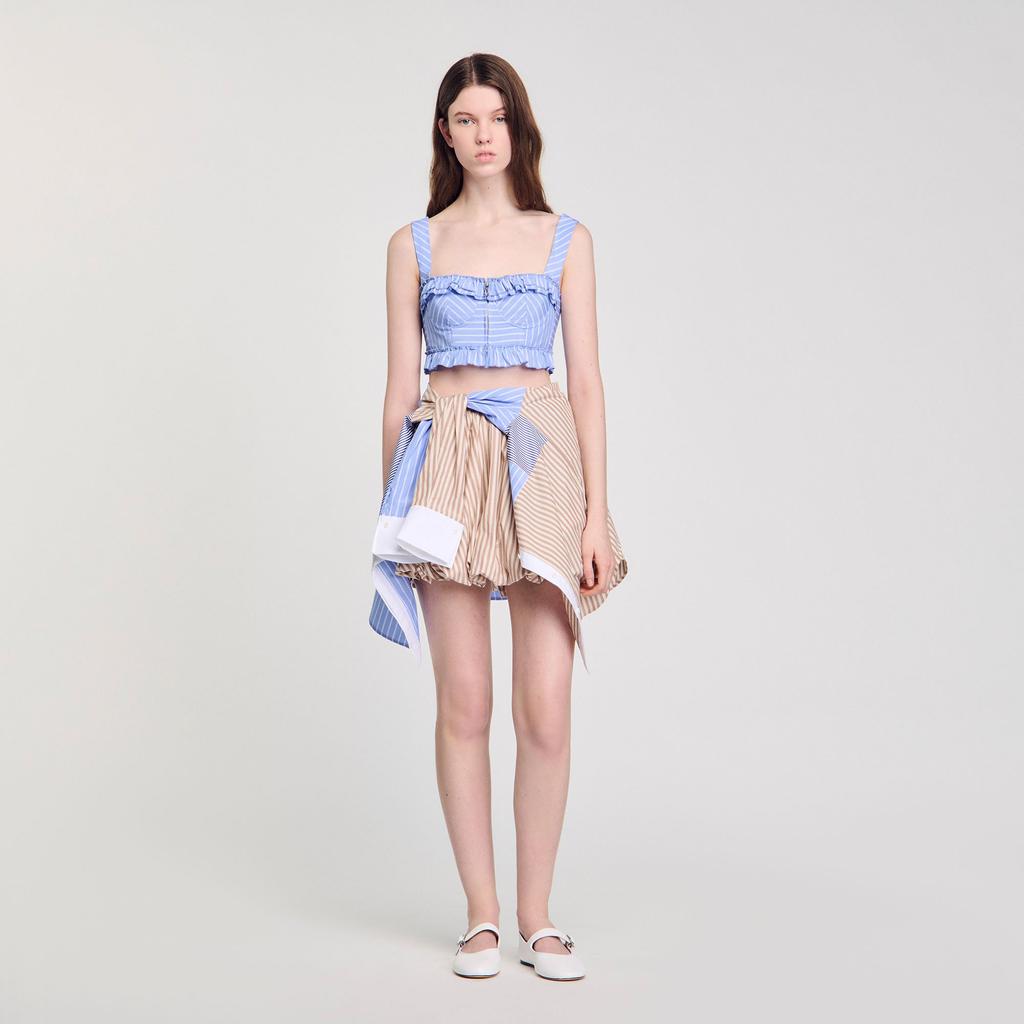 Sandro Striped crop top