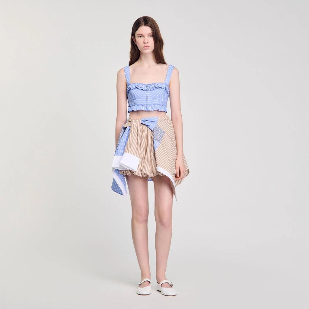 Sandro Striped crop top 1