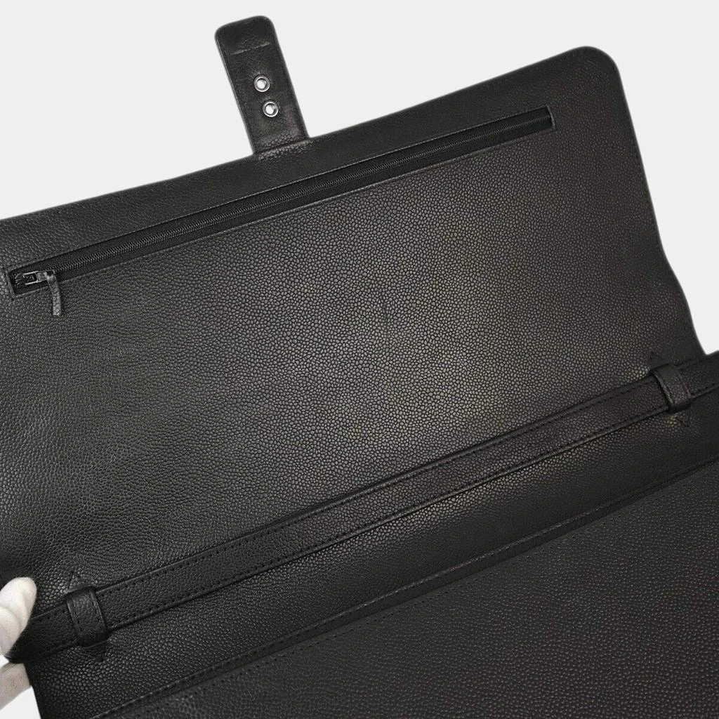 Chanel Chanel Black Briefcase Stainless Steel Boy Handbag 5